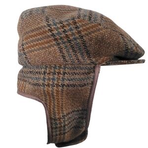 Bugatti Vintage Wool Tweed Flat Cap | 60 cm | Ear Flaps | Scotland
